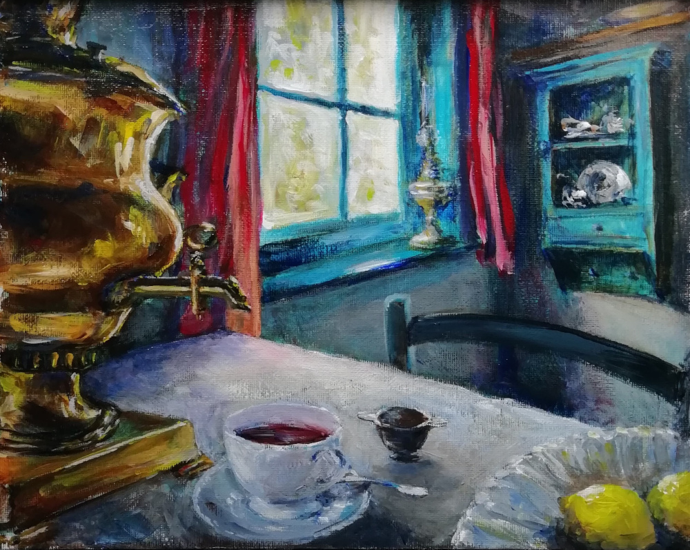 painting Tea from far away